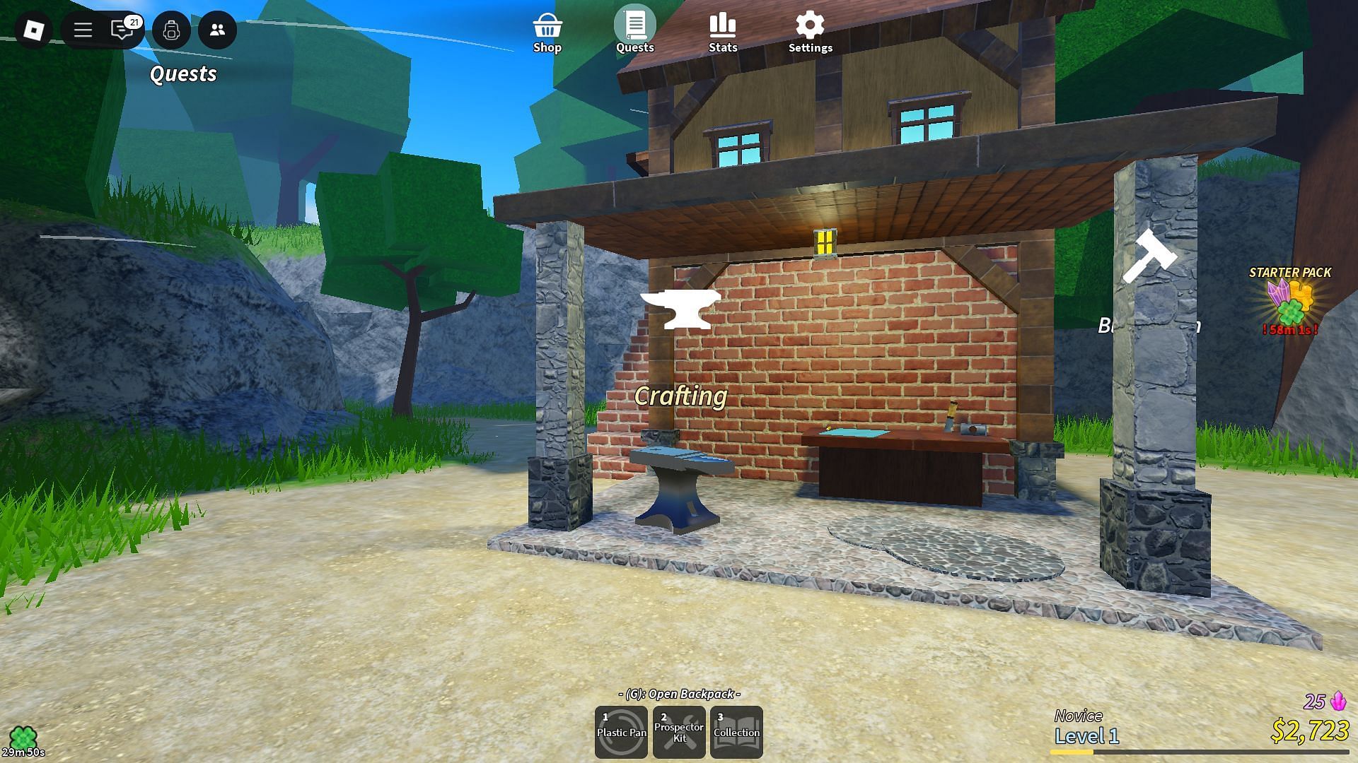 The Crafting anvil (Image via Roblox)